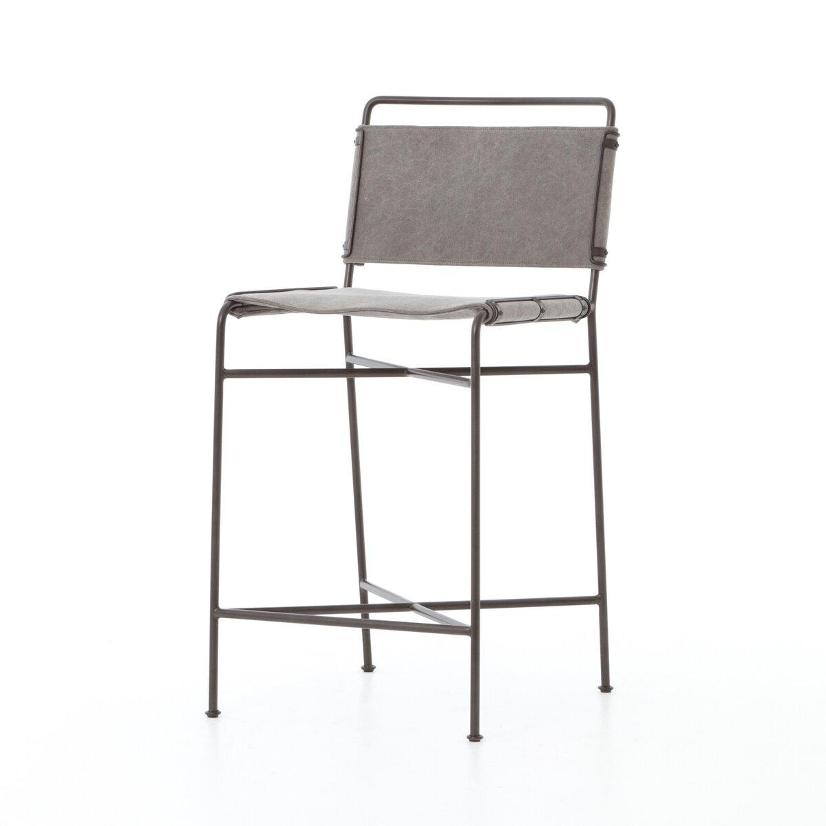 Wharton Counter Stool - Stonewash Grey