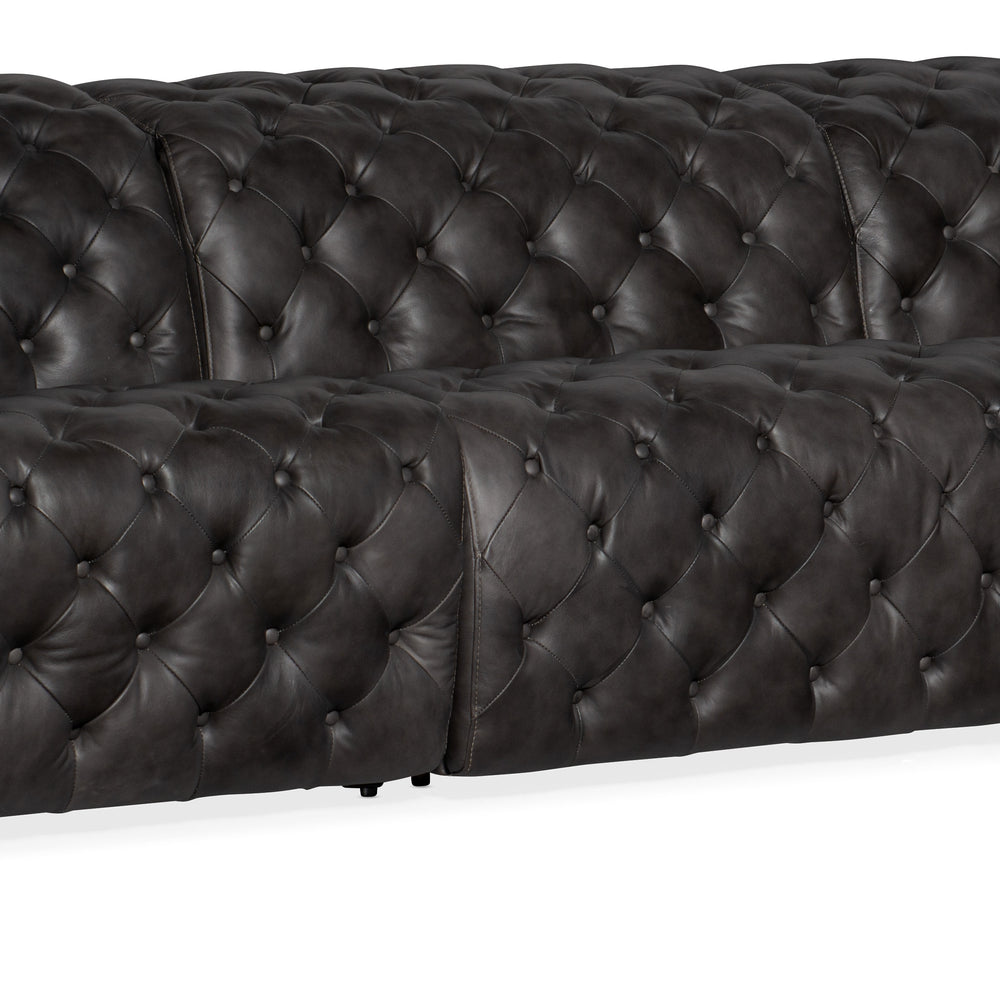Savion Grandier Power Recliner Sofa with Power Headrest - Bellagio Gravel