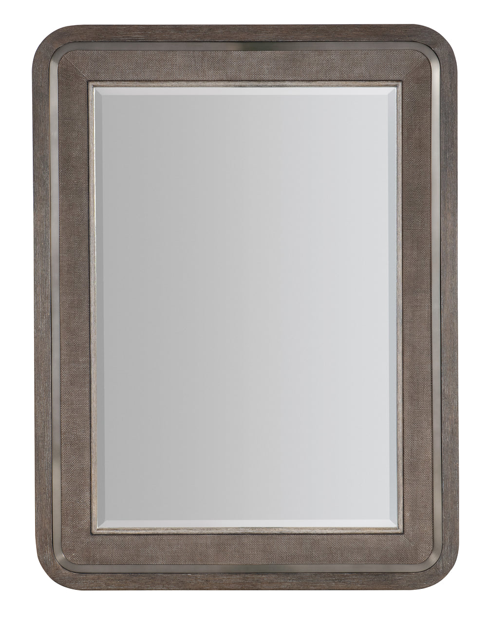 Modern Mood Raffia Landscape Mirror - Mink Finish