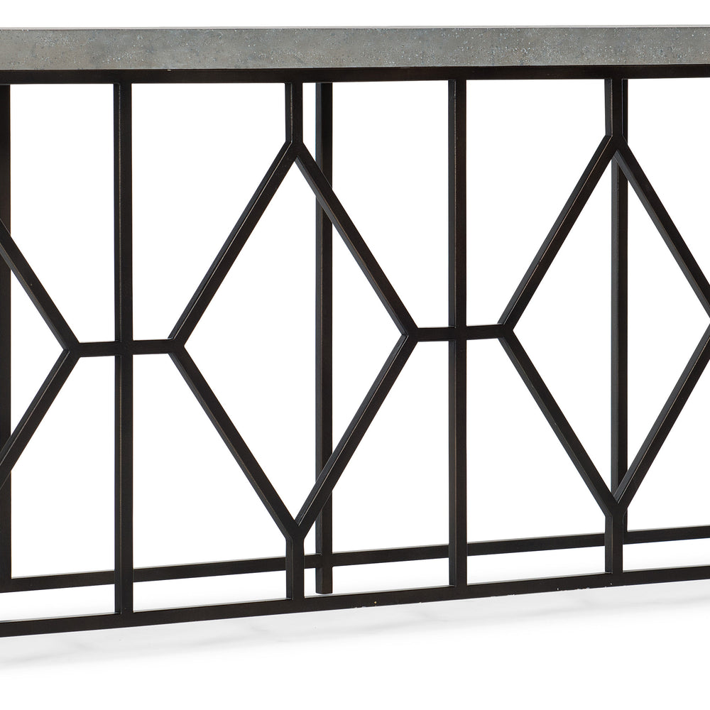 Ciao Bella Metal and Faux Concrete Console Table