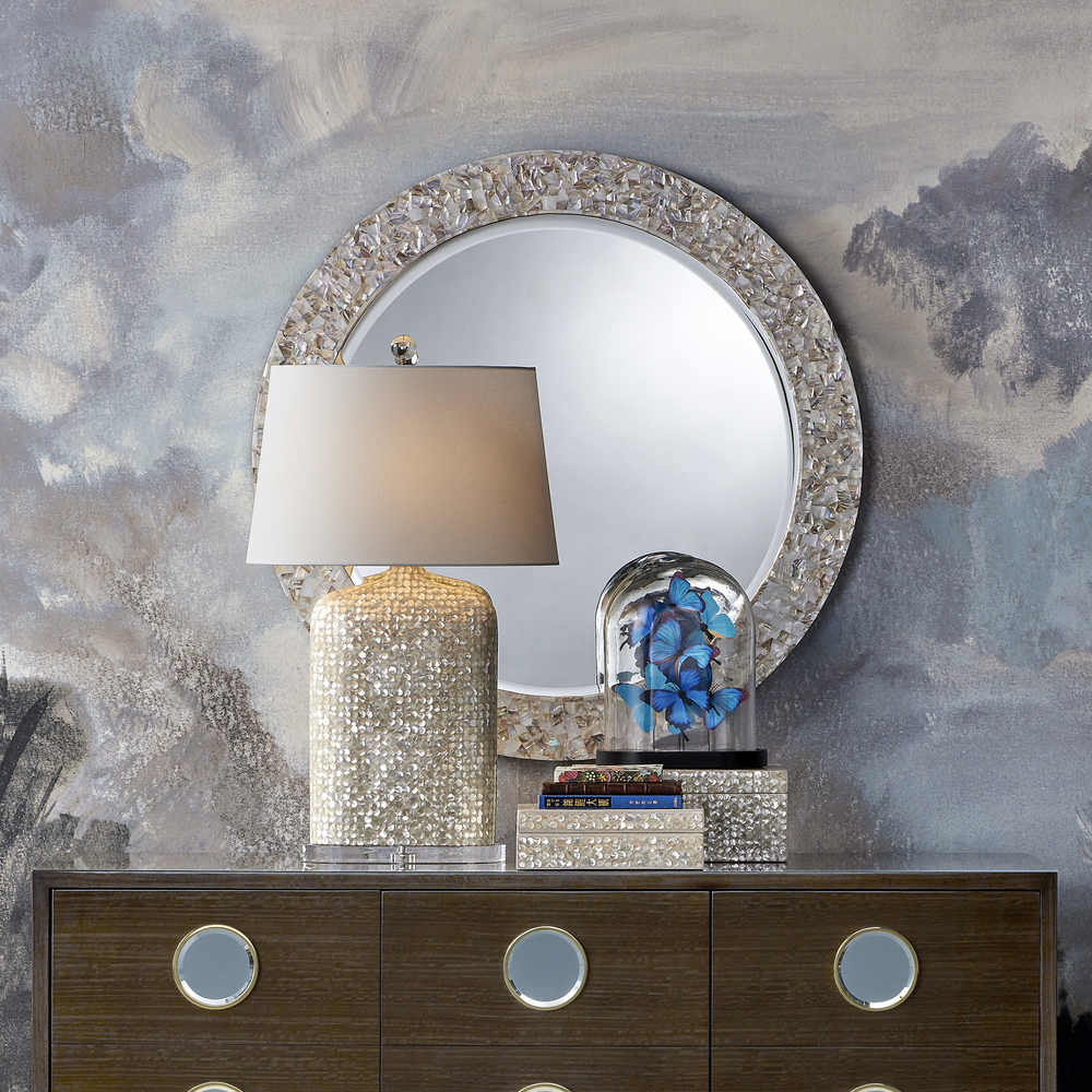 
                      
                        Gerri Dot  Mother of Pearl Table Lamp.
                      
                    