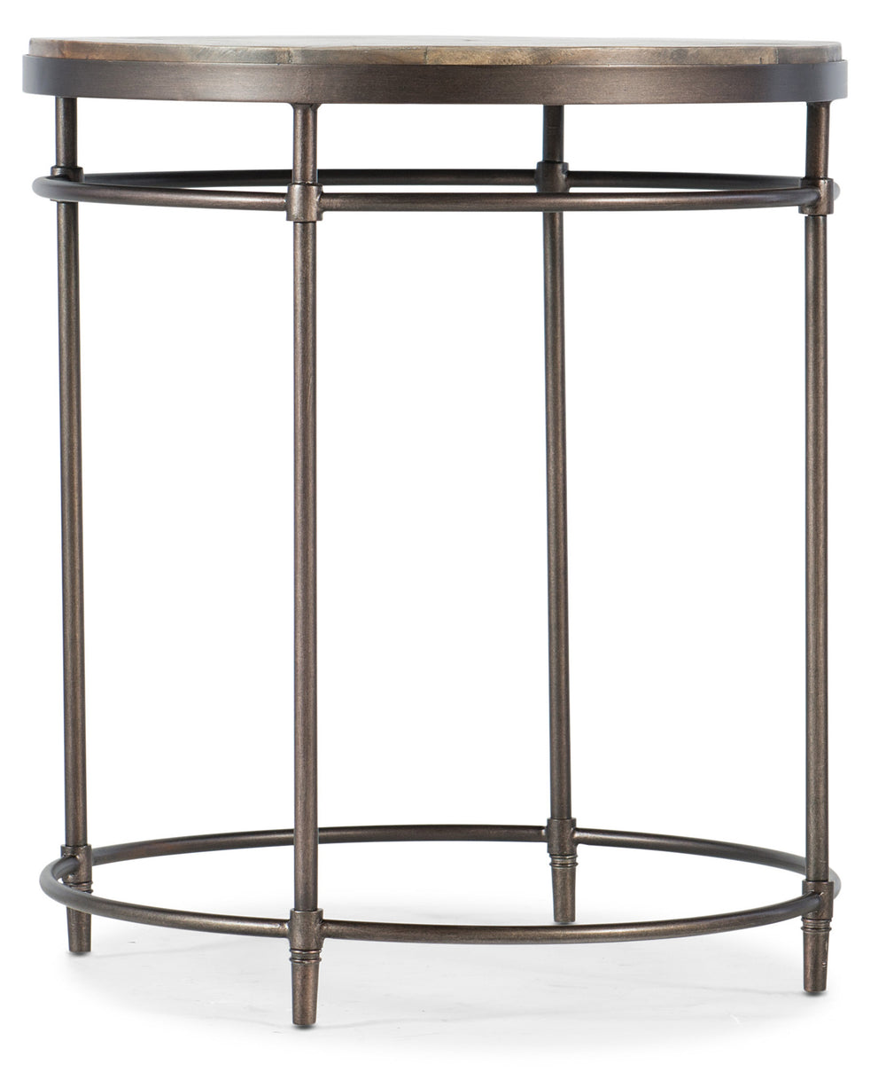 St. Armand Round End Table - Light Wood