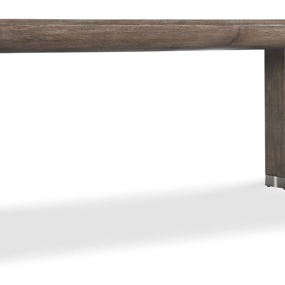 Modern Mood Leg Dining Table with 1-24in Leaf - Mink Finish.