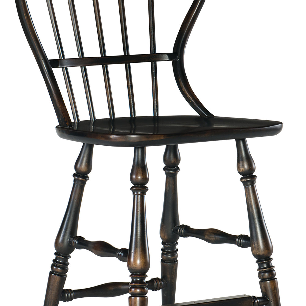 Ciao Bella Spindle Back Counter Stool-Black