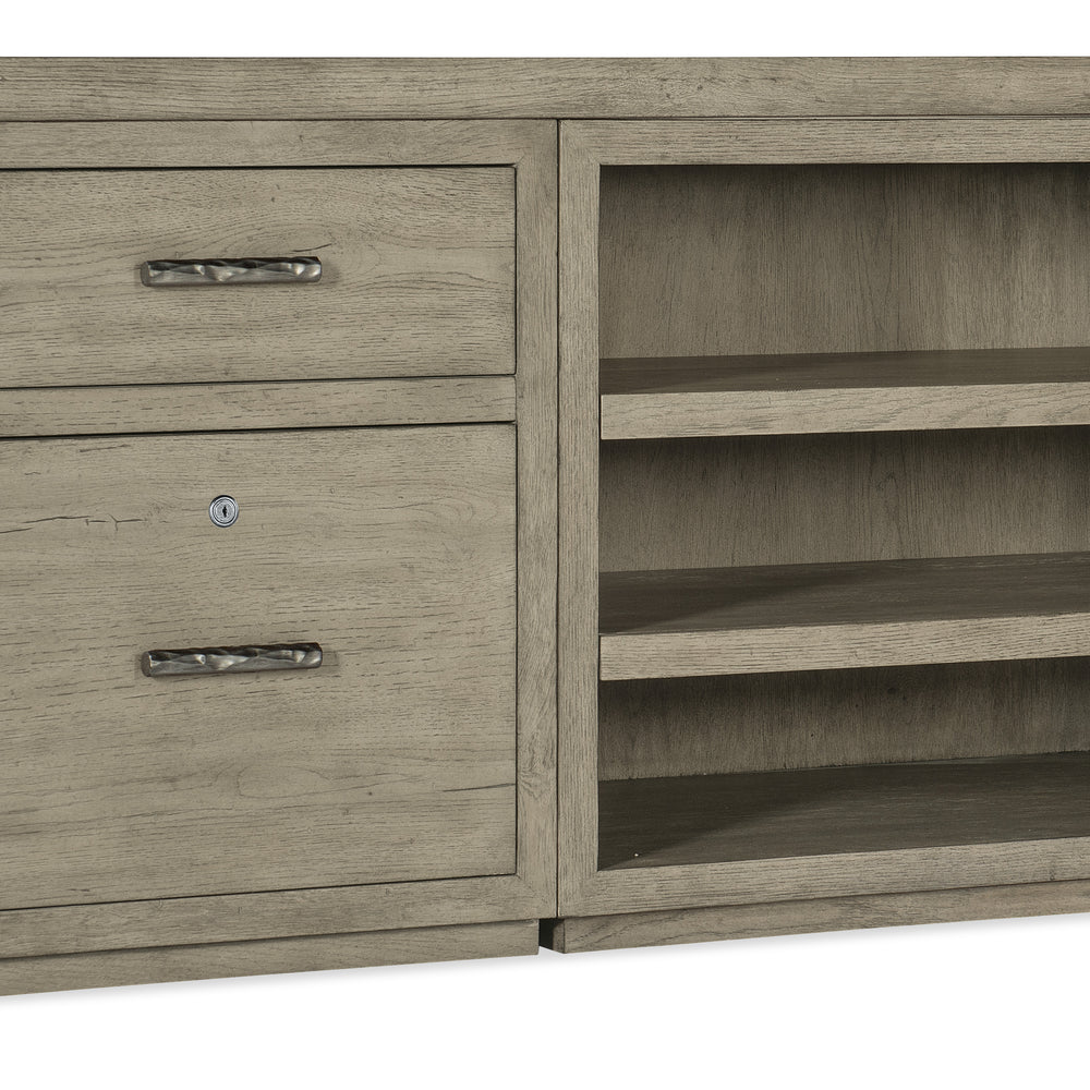 Linville Falls 60" Credenza with File and Open Desk Cabinet