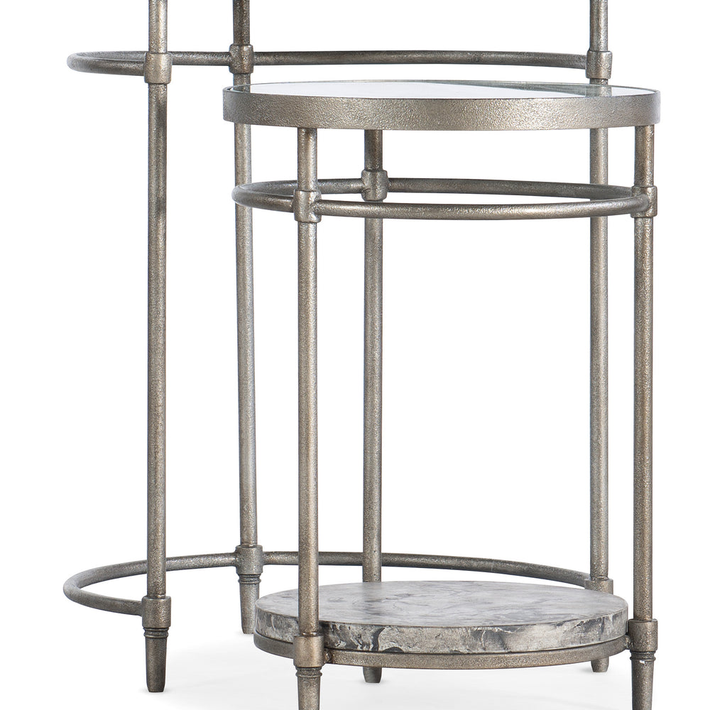 Nesting Table - Champagne Metal Frame