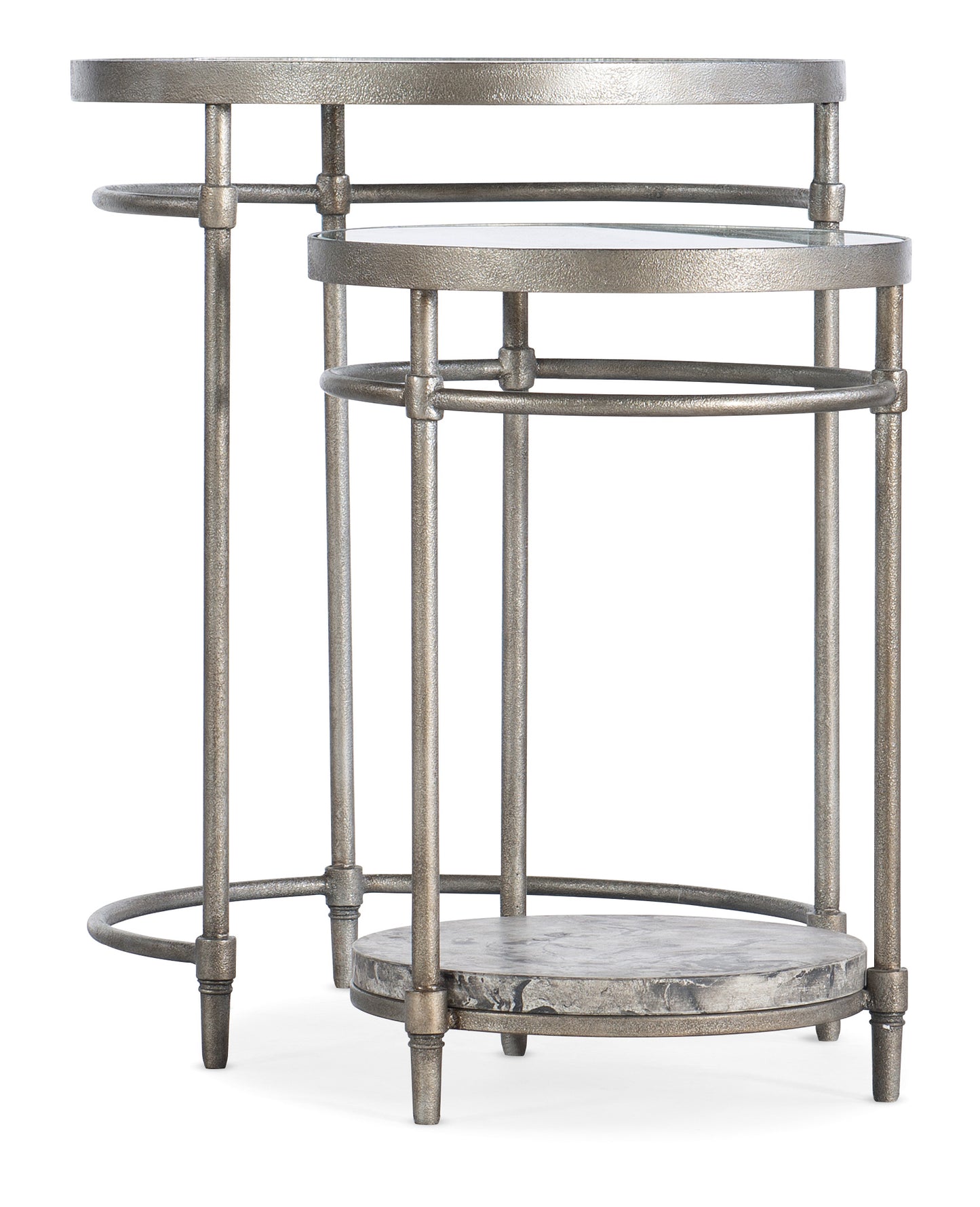 Nesting Table - Champagne Metal Frame