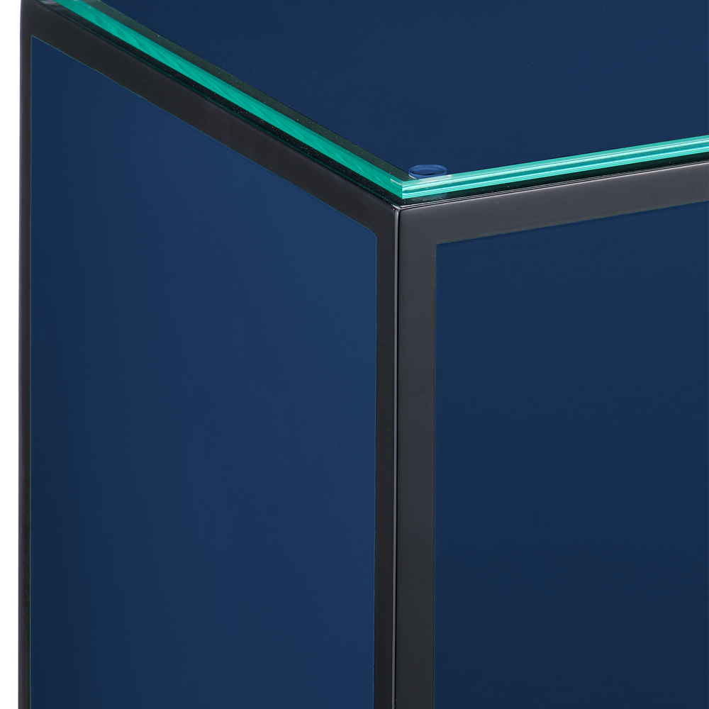 
                      
                        Navy Lacquer Side Table
                      
                    