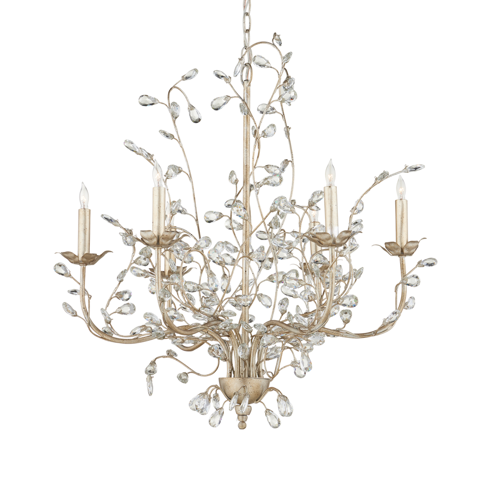 
                      
                        Crystal Bud Medium Silver Chandelier
                      
                    