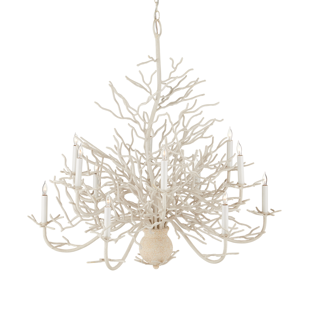 Seaward Large White Chandelier