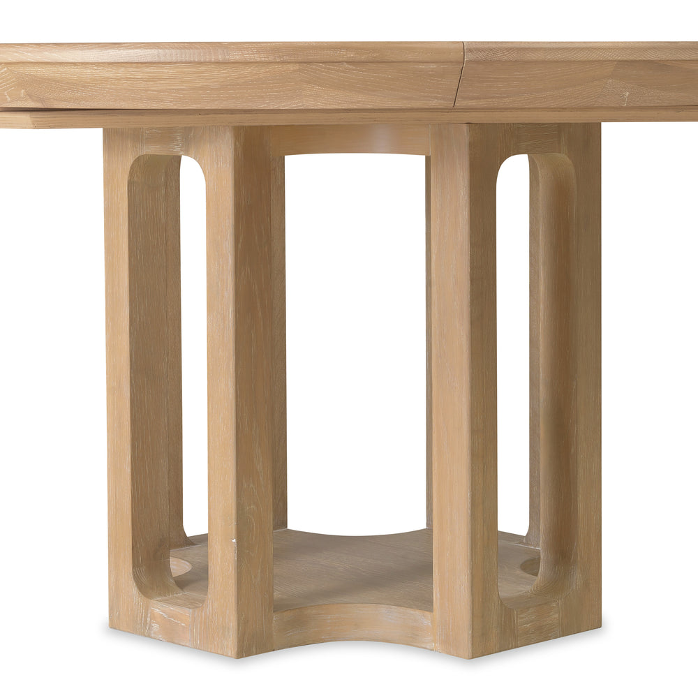 Banyon Bay Round Dining Table with One 18-inch Leaf.