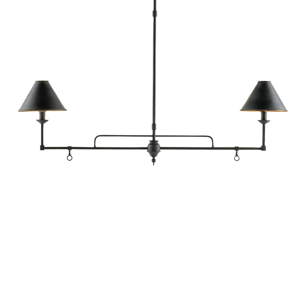 Prosperity Black Rectangular Chandelier