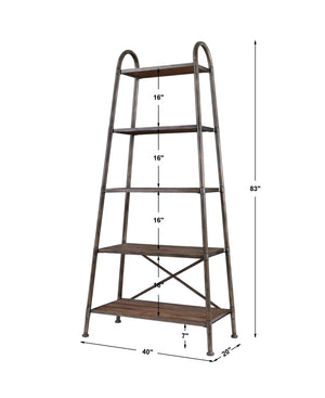 Zosar Urban Industrial Etagere - #shop_name Bookcases