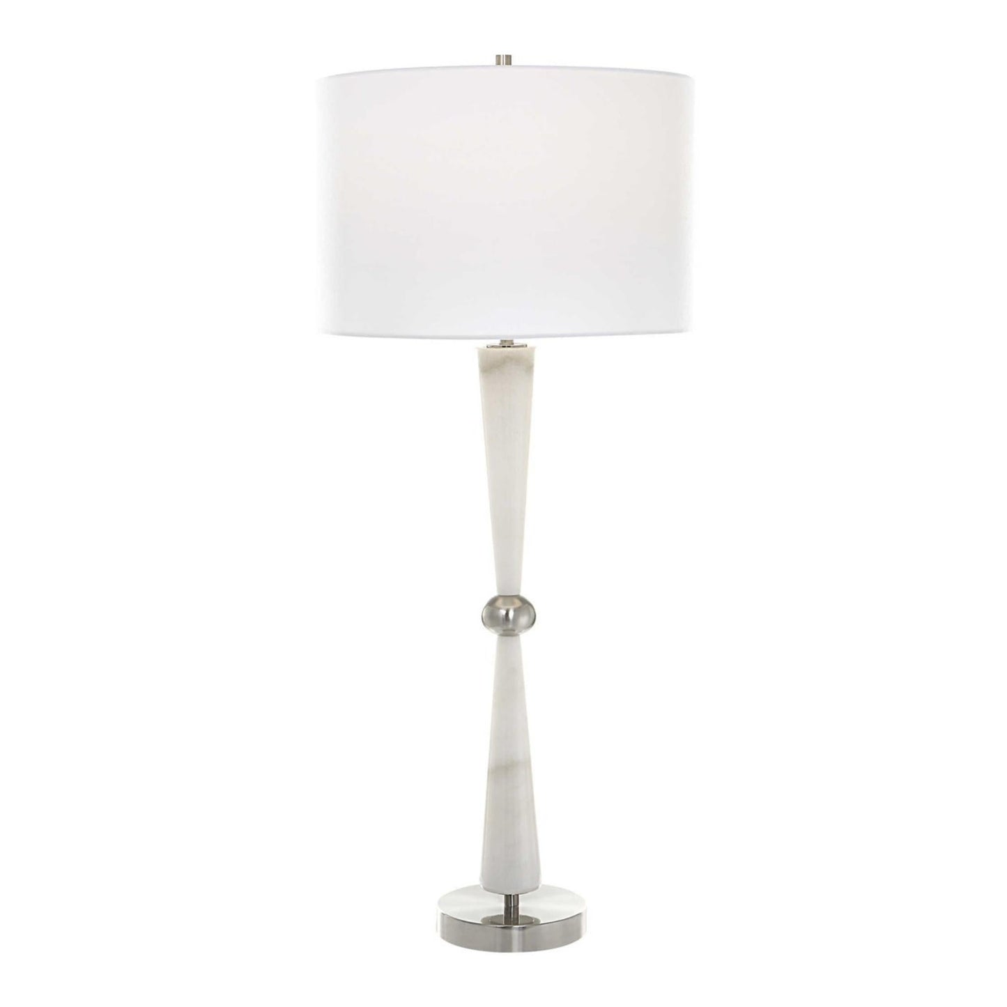 35" Tall White Hourglass Table Lamp - #shop_name Table Lamps