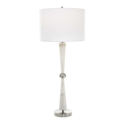 White Hourglass Table Lamp