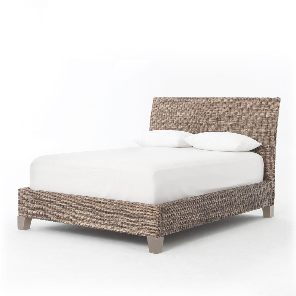 Banana Leaf Bed - Grey Wash Mango - #shop_name Beds