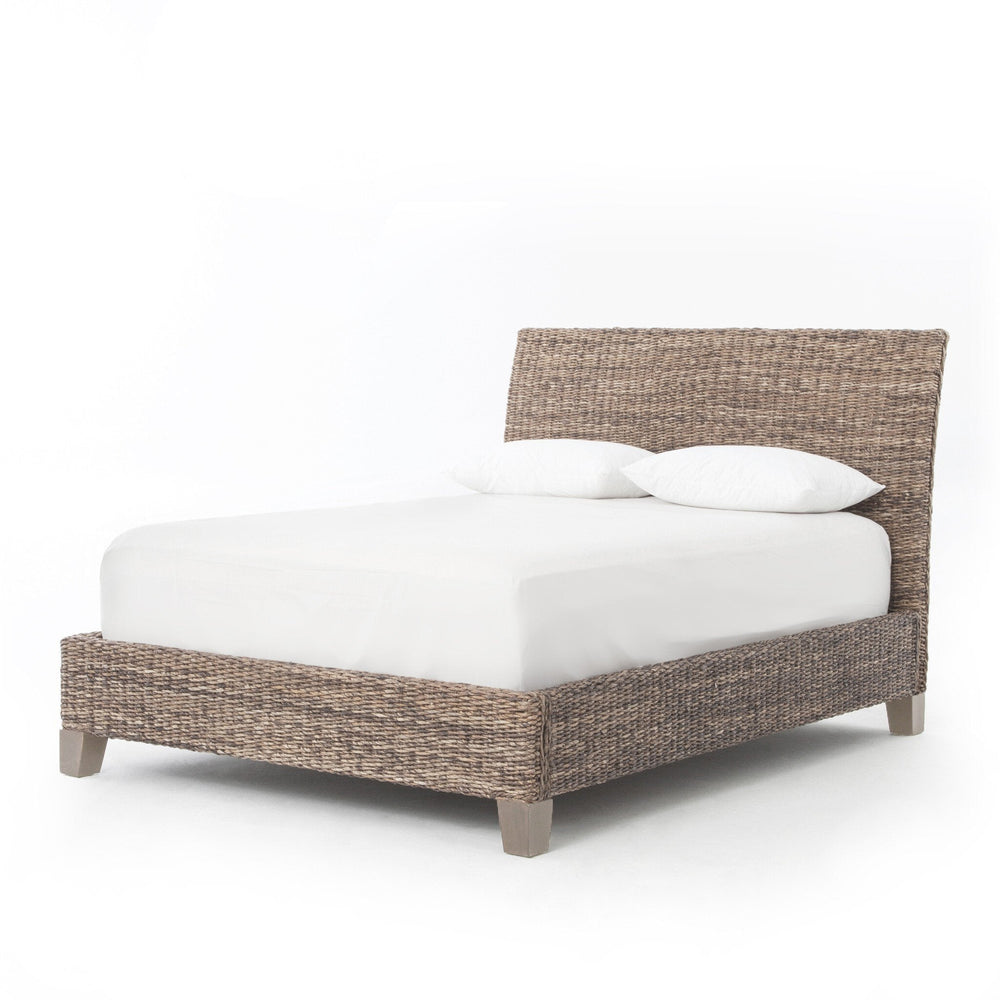 Banana Leaf Bed - Grey Wash Mango - #shop_name Beds