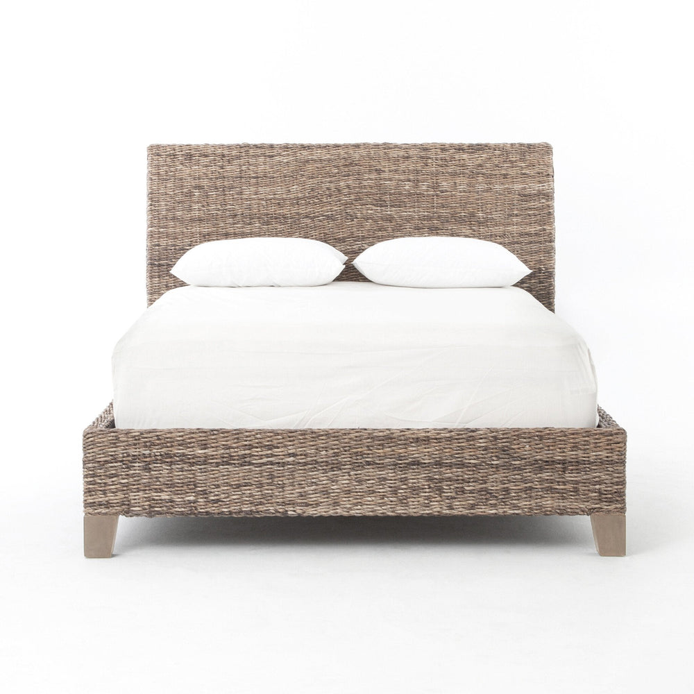 Banana Leaf Bed - Grey Wash Mango - #shop_name Beds