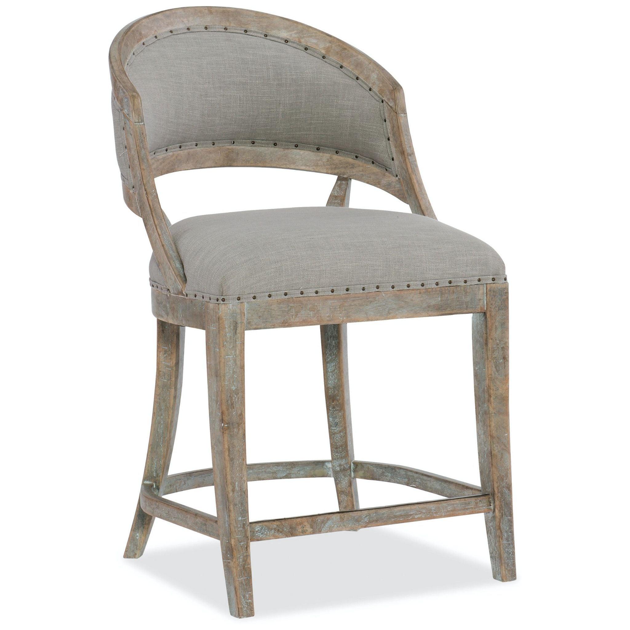 Sundance Barrel Back Swivel Counter Stool - Thumbnail 4