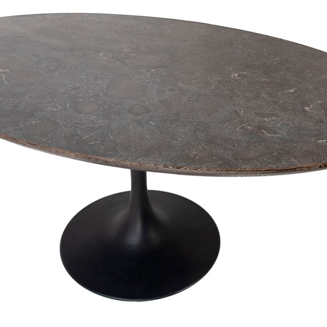 Bayne Stone and Wood Round Dining Table 71" - #shop_name Dining Table