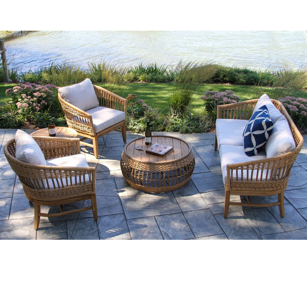 
                      
                        Bohemian Teak & Wicker Sofa - #shop_name Outdoor Sofa
                      
                    