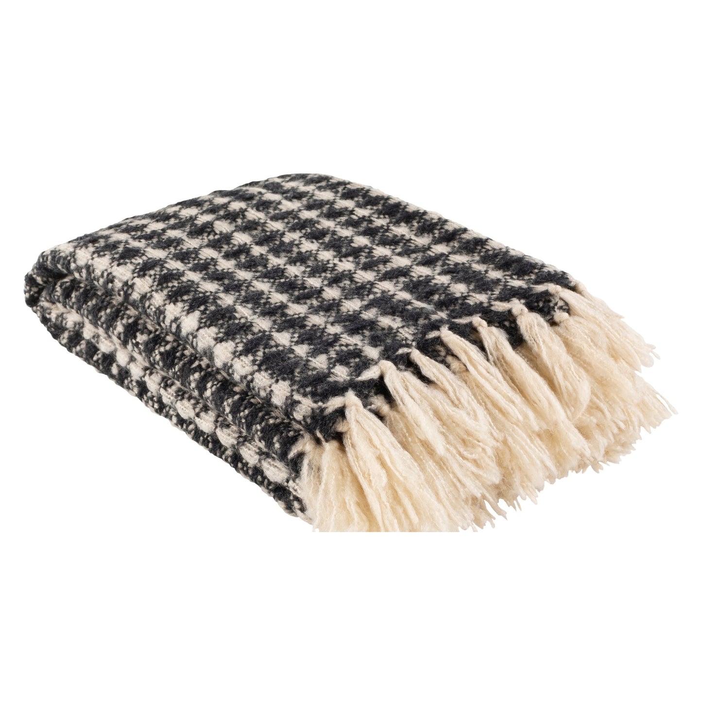 Boris Black and Off-White Traditional Throw - #shop_name Throws