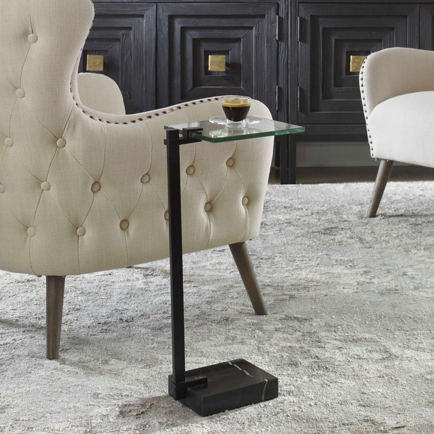 Butler Accent Table in Black - #shop_name Accent Table