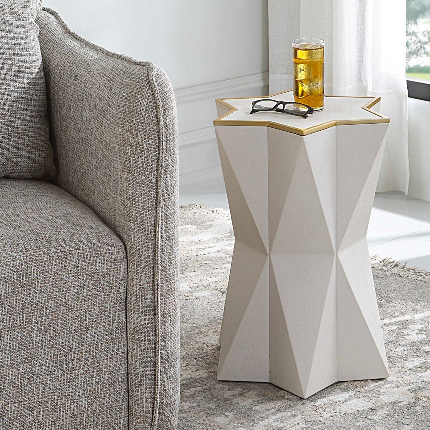 Capella Accent Table, White - #shop_name Side Table