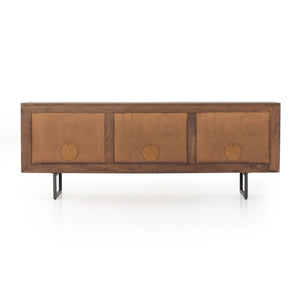 
                
                    Load image into Gallery viewer, Carmel Media Console - Brown Wash - #shop_name Media Consoles
                
            
