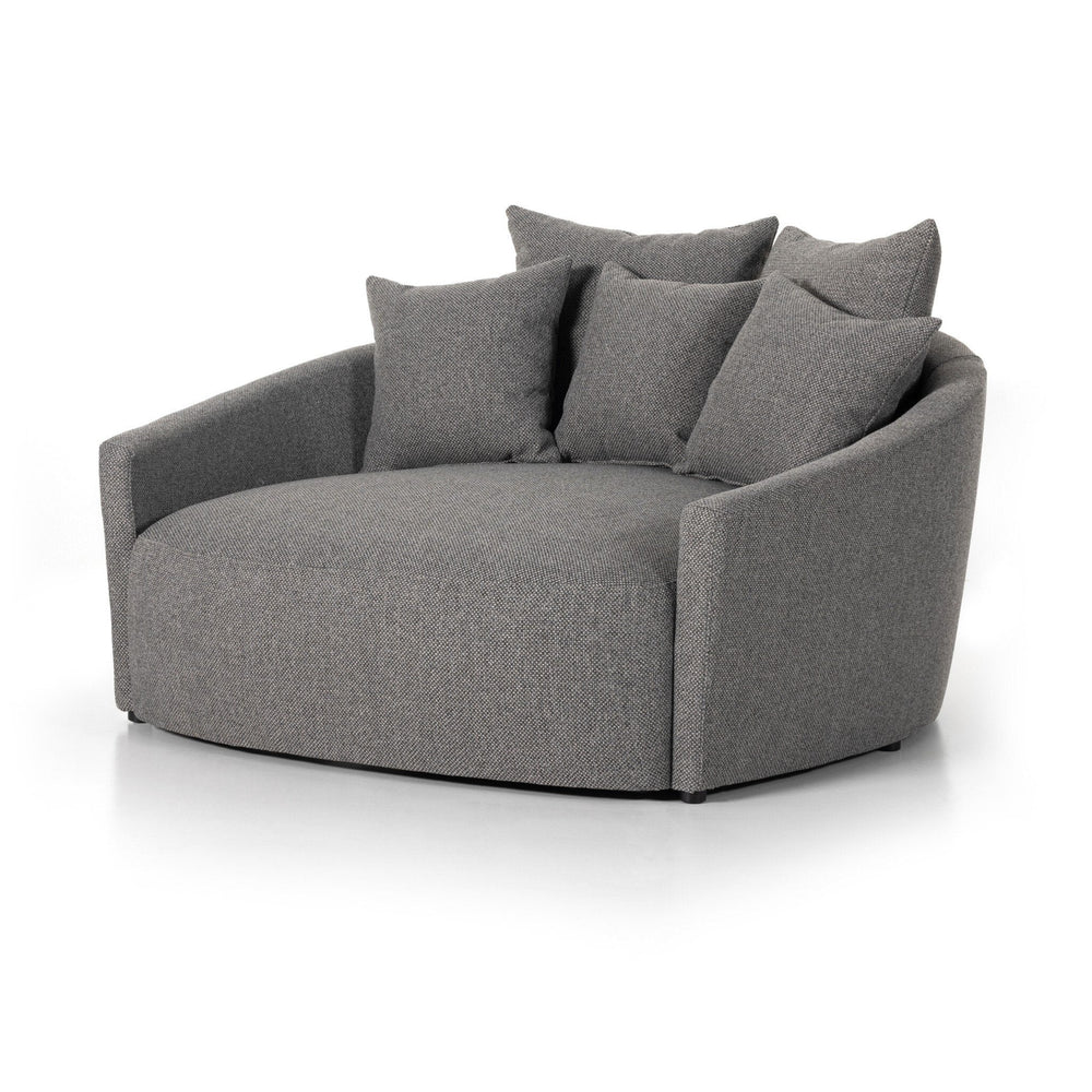 Chloe Media Lounger - Fallon Charcoal - #shop_name Sofas