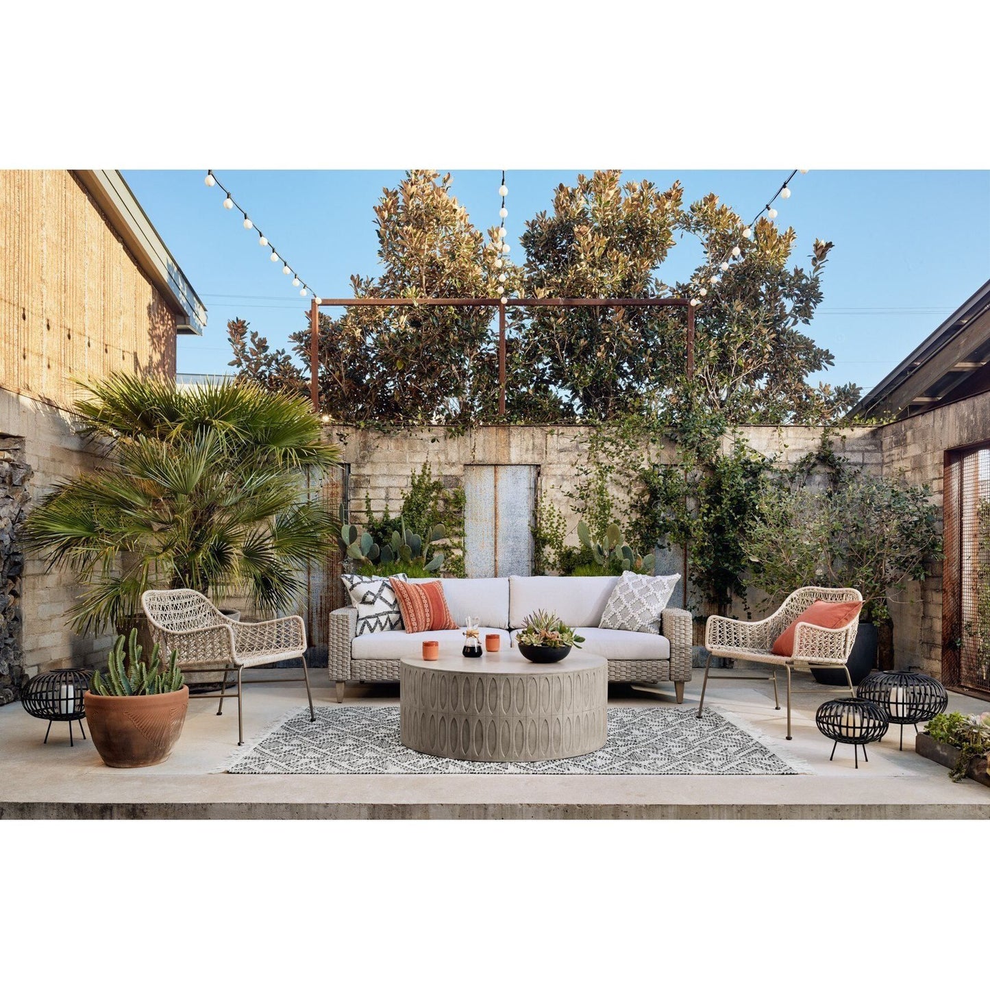 Colorado Drum Coffee Table - Grey Concrete - #shop_name Outdoor Tables & Storage