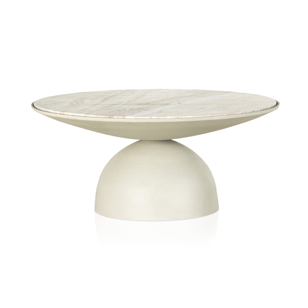Corbett Coffee Table - Creamy Taupe Marble - #shop_name Coffee Tables