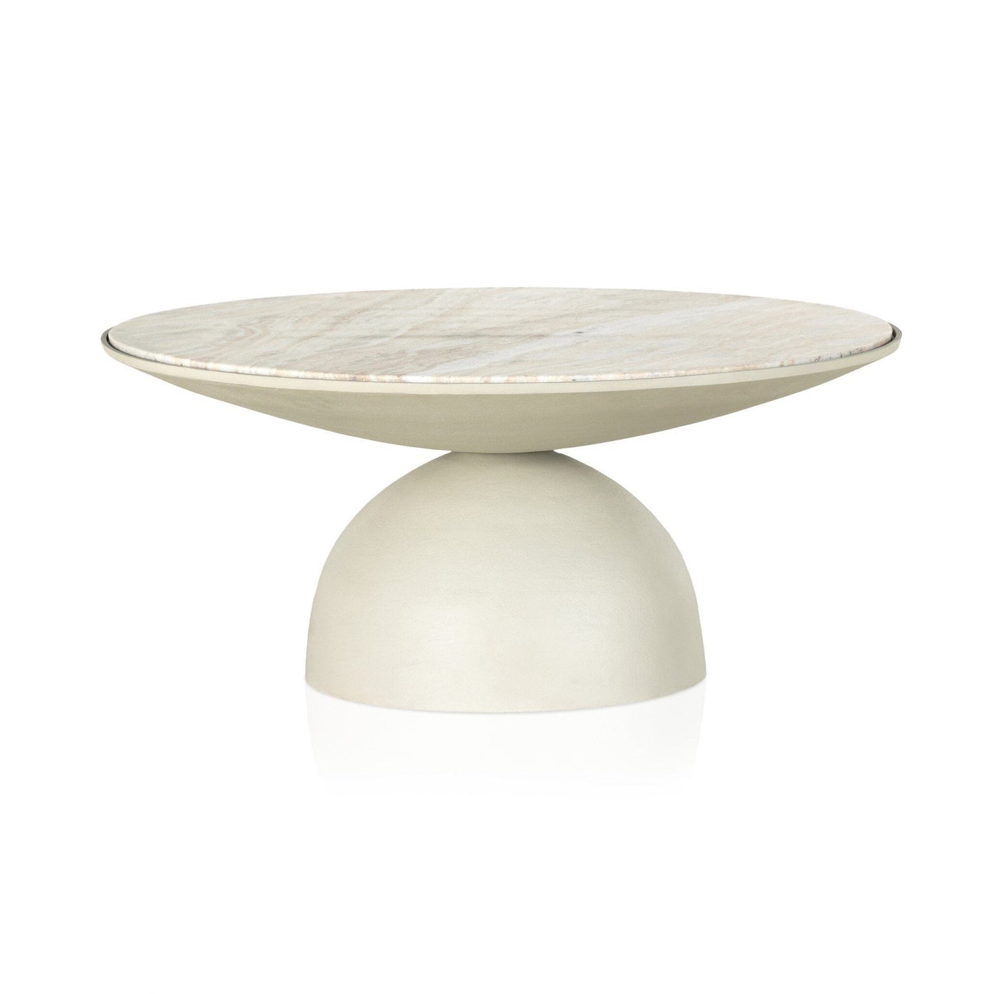Corbett Coffee Table - Creamy Taupe Marble - #shop_name Coffee Tables