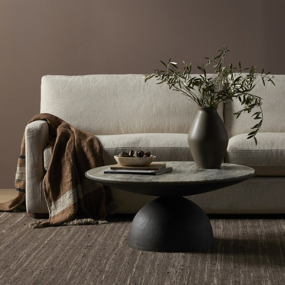 Corbett Coffee Table - River Grey Marble Solid - #shop_name Coffee Tables