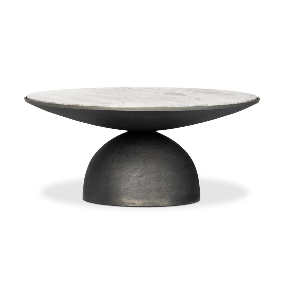 Corbett Coffee Table - River Grey Marble Solid - #shop_name Coffee Tables