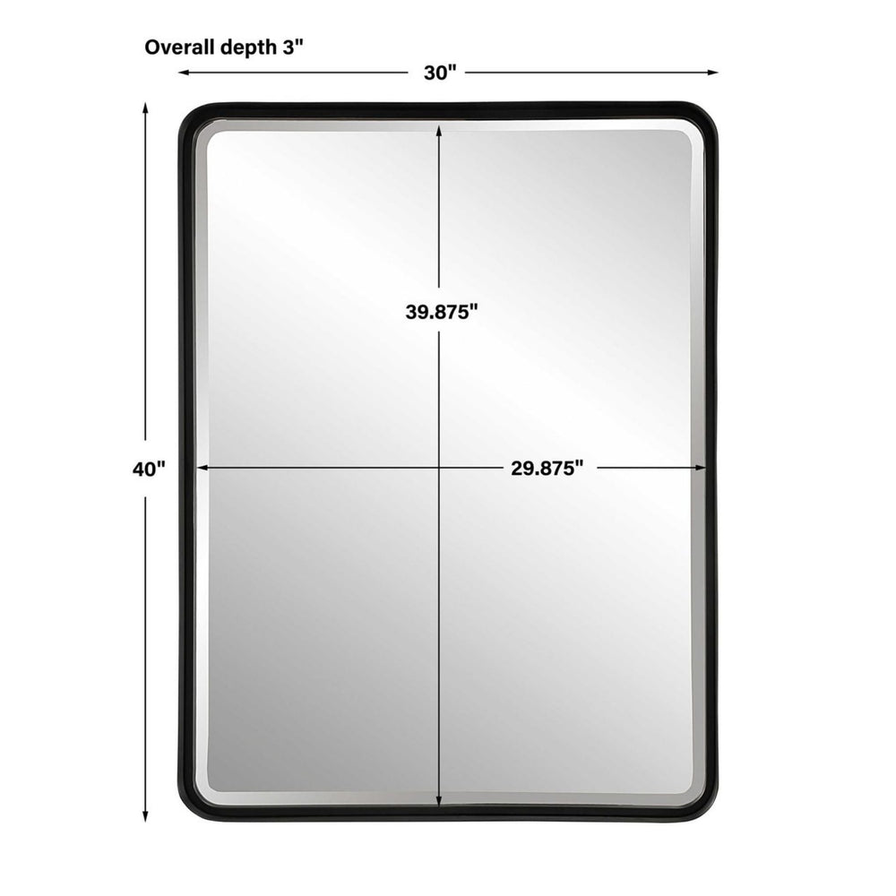 
                      
                        Crofton Large Black Mirror - #shop_name Mirror
                      
                    