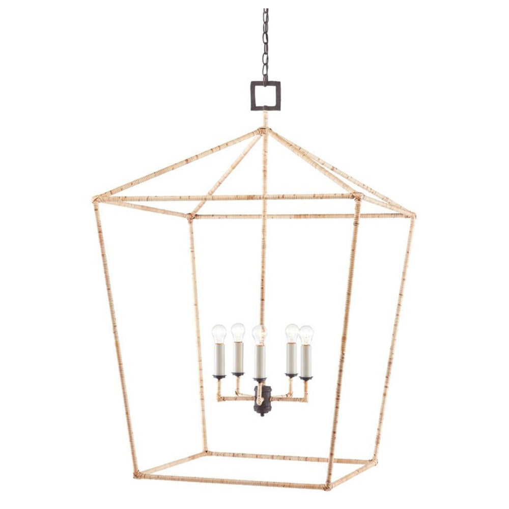 Denison Rattan Grande Lantern - #shop_name Chandeliers