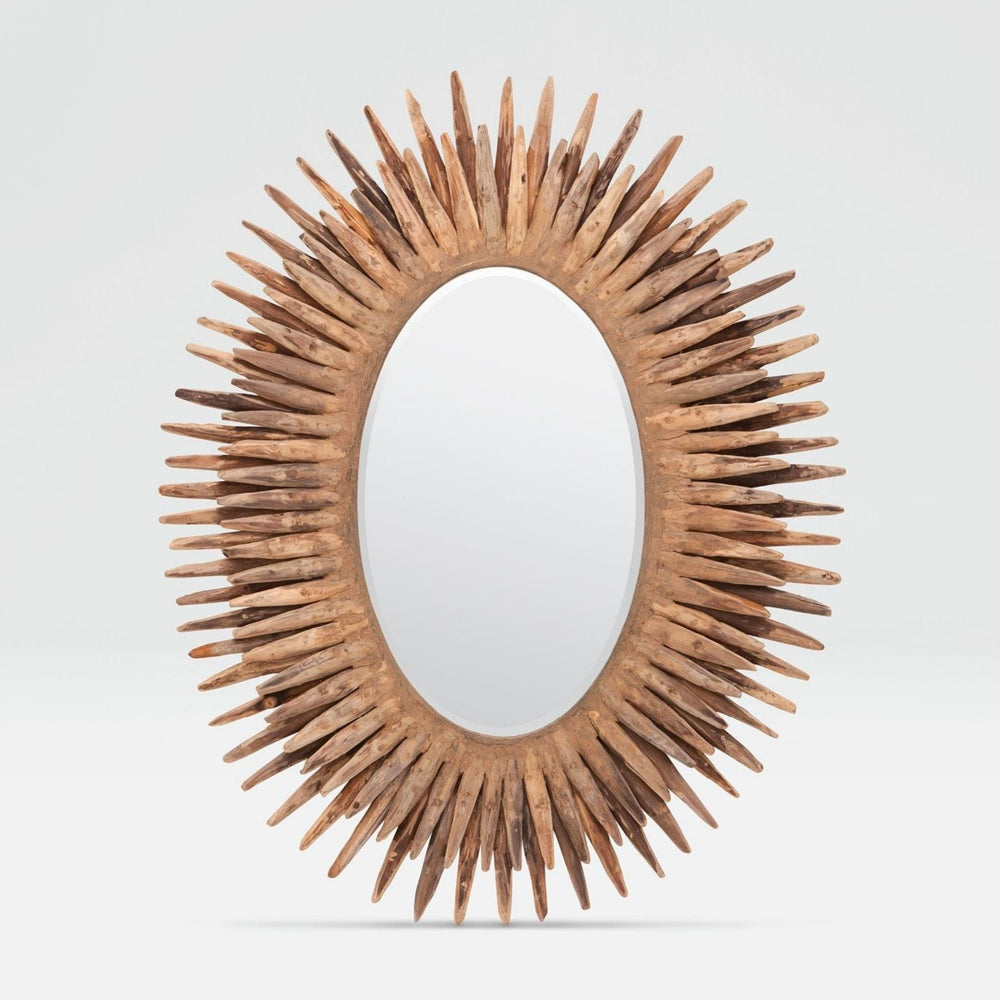 Donatella Oval Mirror, Natural - #shop_name Wall Decor
