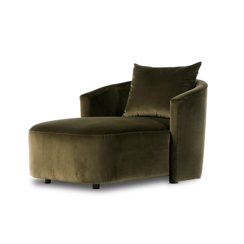 Farrah Chaise Lounge - Surrey Olive - #shop_name Chaises