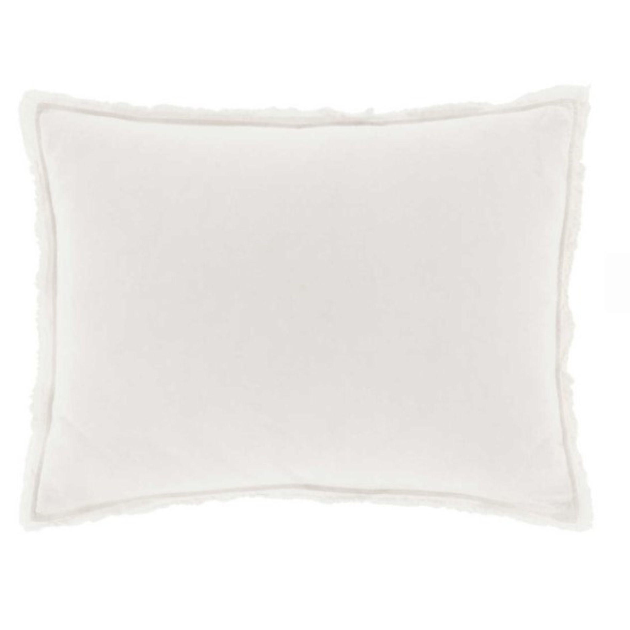 Faye Linen Dove White Sham - Thumbnail 4