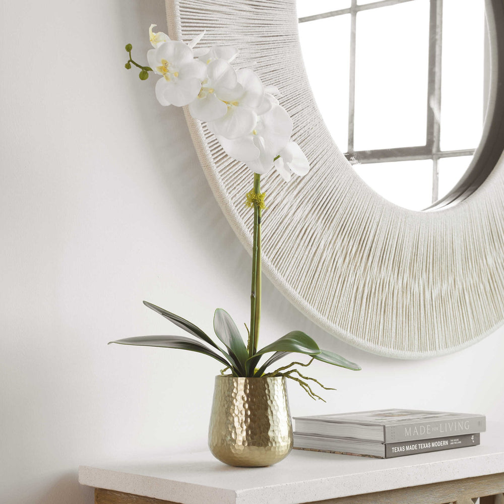 
                      
                        Forever Fresh Orchid in Hammered Brass Vase - #shop_name Accessory
                      
                    