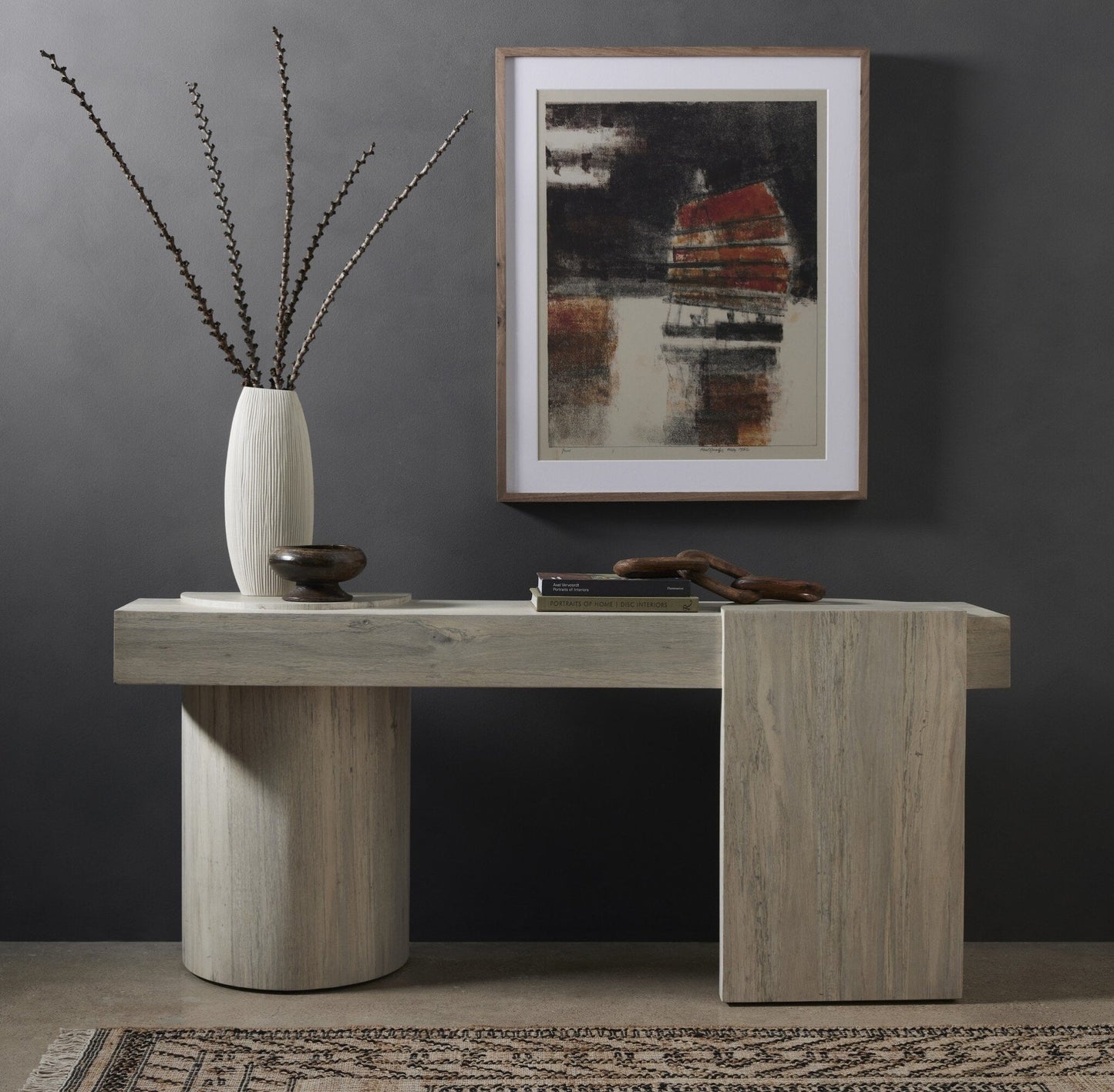 Georgie Console Table - Bleached Spalted Oak - #shop_name Console Tables