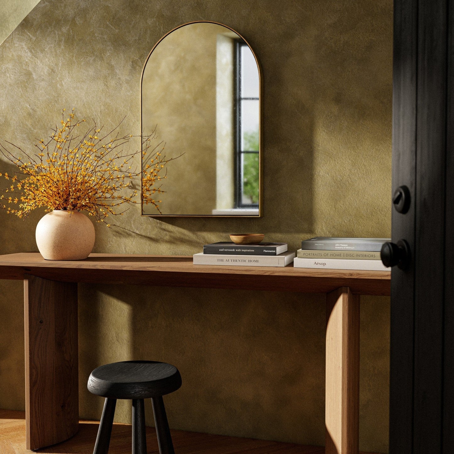 Georgina Small Mirror - Polished Brass - #shop_name Mirrors