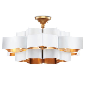 Grand Lotus White Chandelier - #shop_name Chandeliers