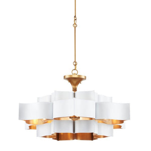 Grand Lotus White Chandelier - #shop_name Chandeliers