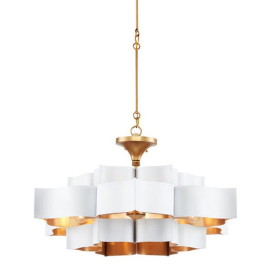 Grand Lotus White Chandelier