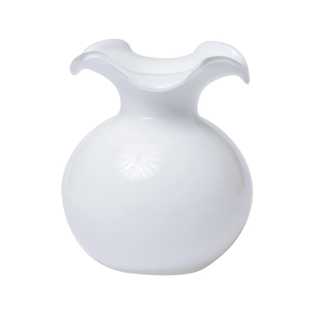 HIBISCUS Glass White Small Bud Vase - #shop_name Accessory