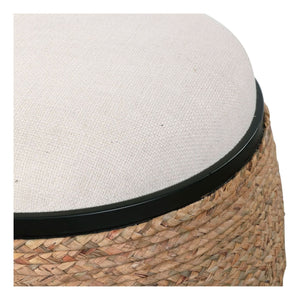 Island Straw Accent Stool - #shop_name Ottoman