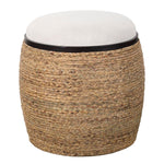 Island Straw Accent Stool - #shop_name Ottoman