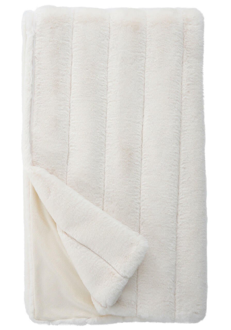 Ivory Faux Fur Posh Throw - #shop_name Throw